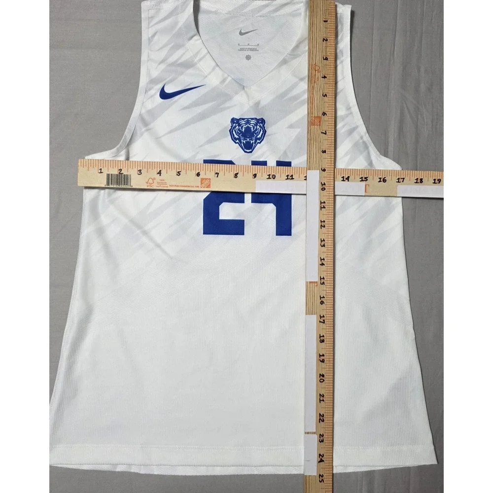 Nike Tigers #24 Basketball Jersey Men's Medium White/Blue